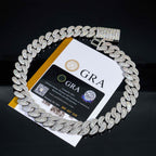 20MM Rectangular Stone VVS Moissanite Cuban Link Chain