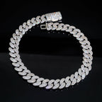 20MM Rectangular Stone VVS Moissanite Cuban Link Chain