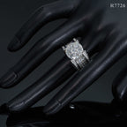 GL Iced Out Hip Hop Cuban Ring 925 Sterling Silver VVS Moissanite Diamond Ring