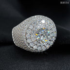 【US 3 Days Delivery】GL Iced Out VVS Moissanite Hip Hop Ring Men
