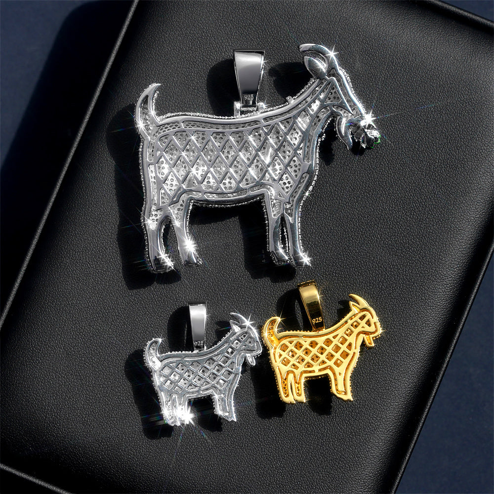 GL Lamb S925 Silver Moissanite Diamond Pendant