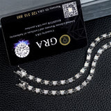 4mm Black and White Connected Black Moissanite White Moissanite Tennis chain