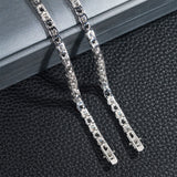 4mm Black and White Connected Black Moissanite White Moissanite Tennis chain