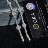 3mm Flower 925 Silver Moissanite Tennis Chain