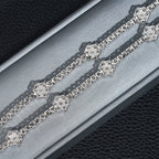 GL 3mm Flower 925 Silver Moissanite Tennis Chain