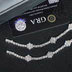 GL 3mm Flower 925 Silver Moissanite Tennis Chain