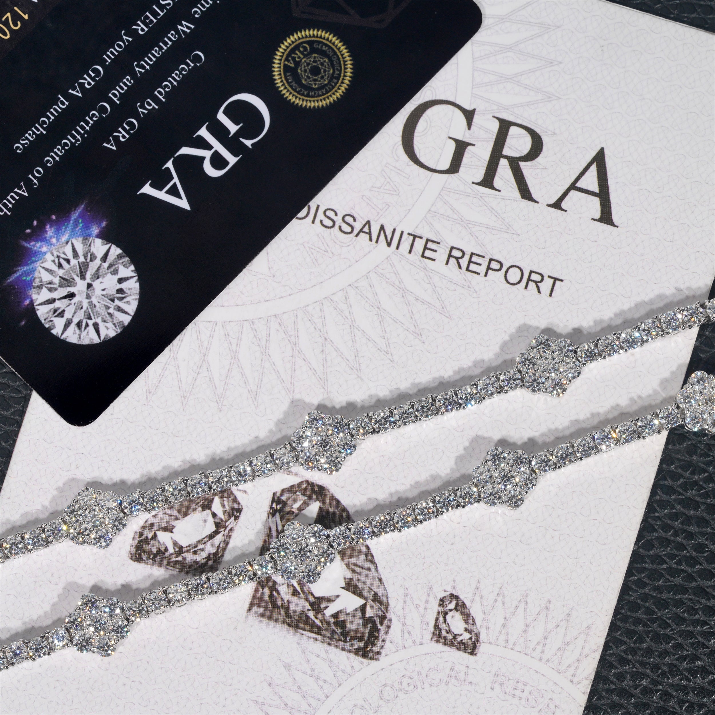 GL 3mm Flower 925 Silver Moissanite Tennis Chain