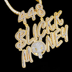 GL 448 Slickk Money VVS Diamond Hip Hop Pendant