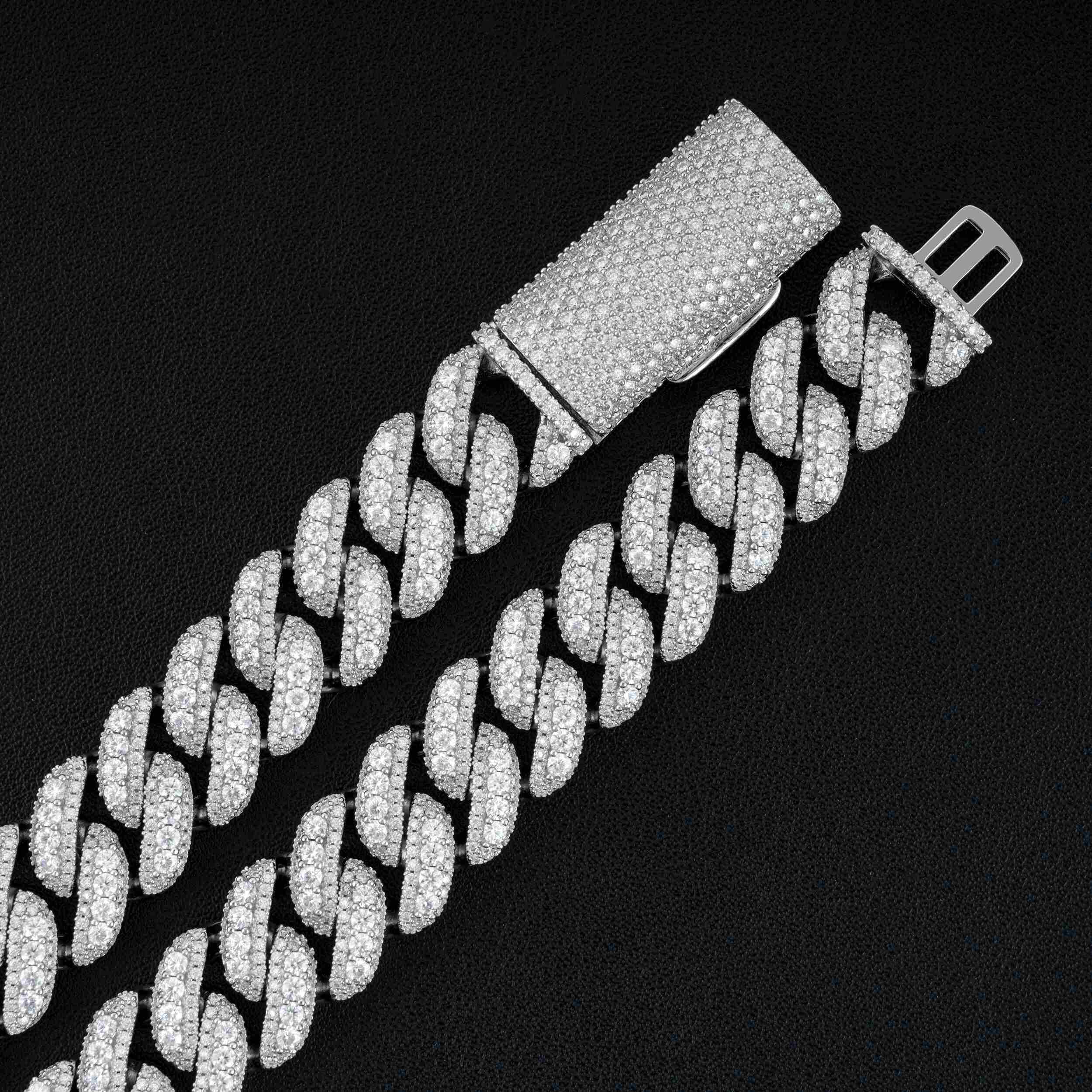 16MM S925 Silver Iced Out Jewelry Miami Cuban Link Necklace Secondary image