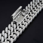 16MM S925 Silver Iced Out Jewelry Miami Cuban Link Necklace