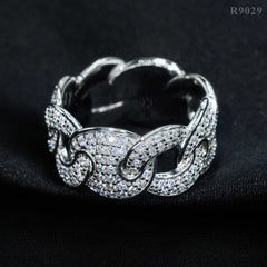 GL New Fashion Pass Diamond Tester Iced Out Hip Hop 925 Sterling Silver Moissanite Ring