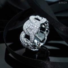 GL New Fashion Pass Diamond Tester Iced Out Hip Hop 925 Sterling Silver Moissanite Ring