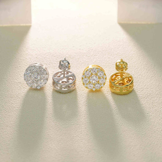hip hop fashion jewelry VVS moissanite diamond earrings