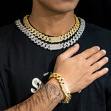 Hip hop iced out vvs moissanite diamond cuban miami link chain jewelry sterling silver 925 cuban link chain