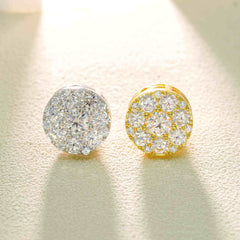 【US 3 Days Delivery】GL Hip Hop Fashion Jewelry VVS Moissanite Diamond Earrings