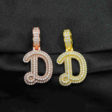 fashion design letter "B D K S" gra certificate moissanite diamond 925 silver custom initial pendant