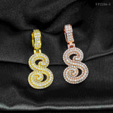 fashion design letter "B D K S" gra certificate moissanite diamond 925 silver custom initial pendant