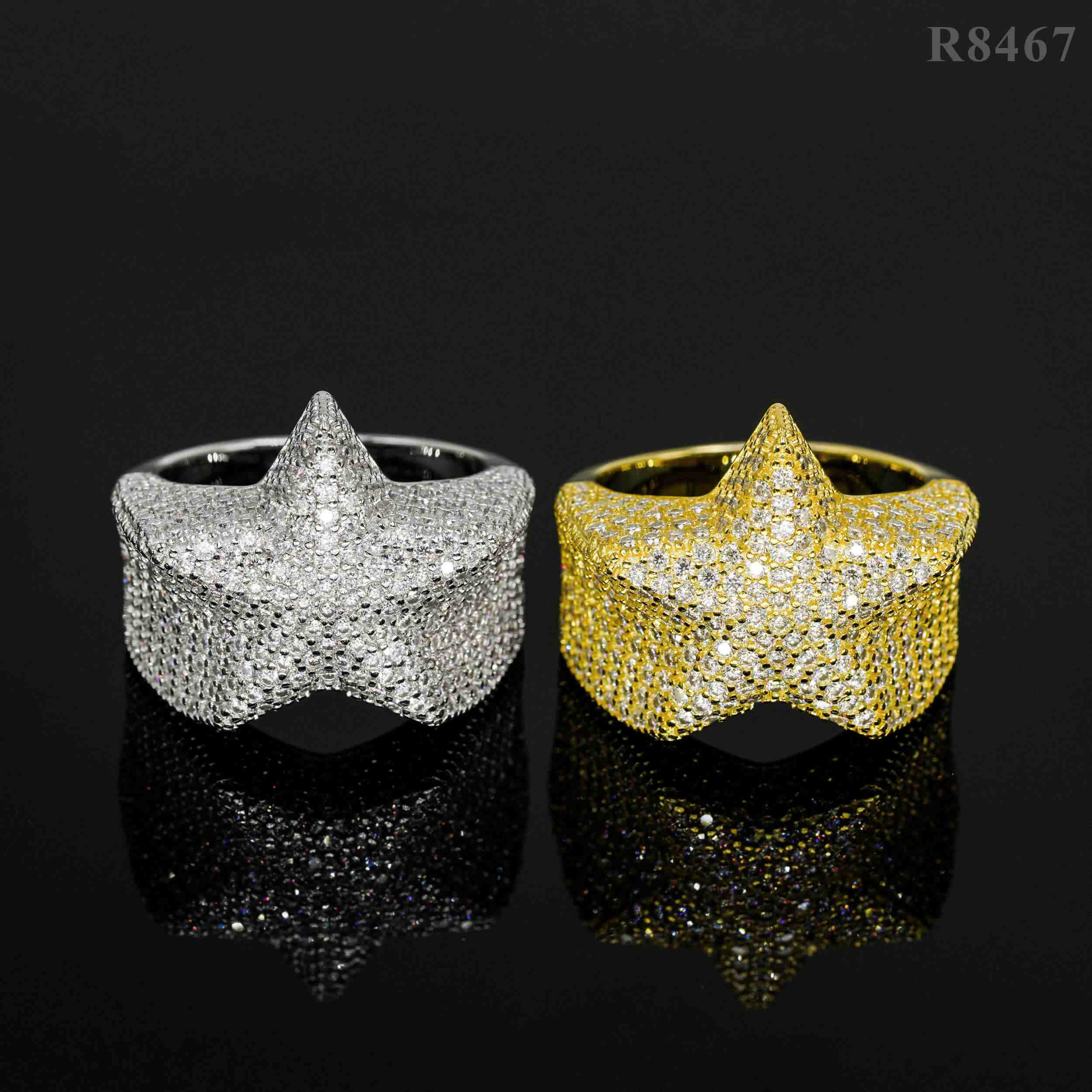 GL Hip Hop Fine Jewelry Rings VVS Moissanite Diamond Star Ring Secondary image