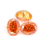 Round brilliant cut red loose moissanite diamond