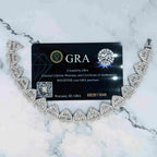 13MM S925 Silver Heart Shape Hip Hop Iced Out VVS Moissanite Baguette Diamond Cuban Chain