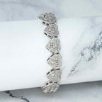 13MM S925 Silver Heart Shape Hip Hop Iced Out VVS Moissanite Baguette Diamond Cuban Chain