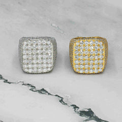 GL Three-dimensional Square Moissanite Hip Hop Ring