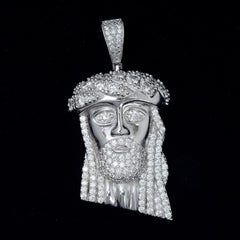 GL Hip Hop Jewelry Custom Silver Moissanite Jesus Pendant