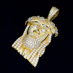 GL Hip Hop Jewelry Custom Silver Moissanite Jesus Pendant