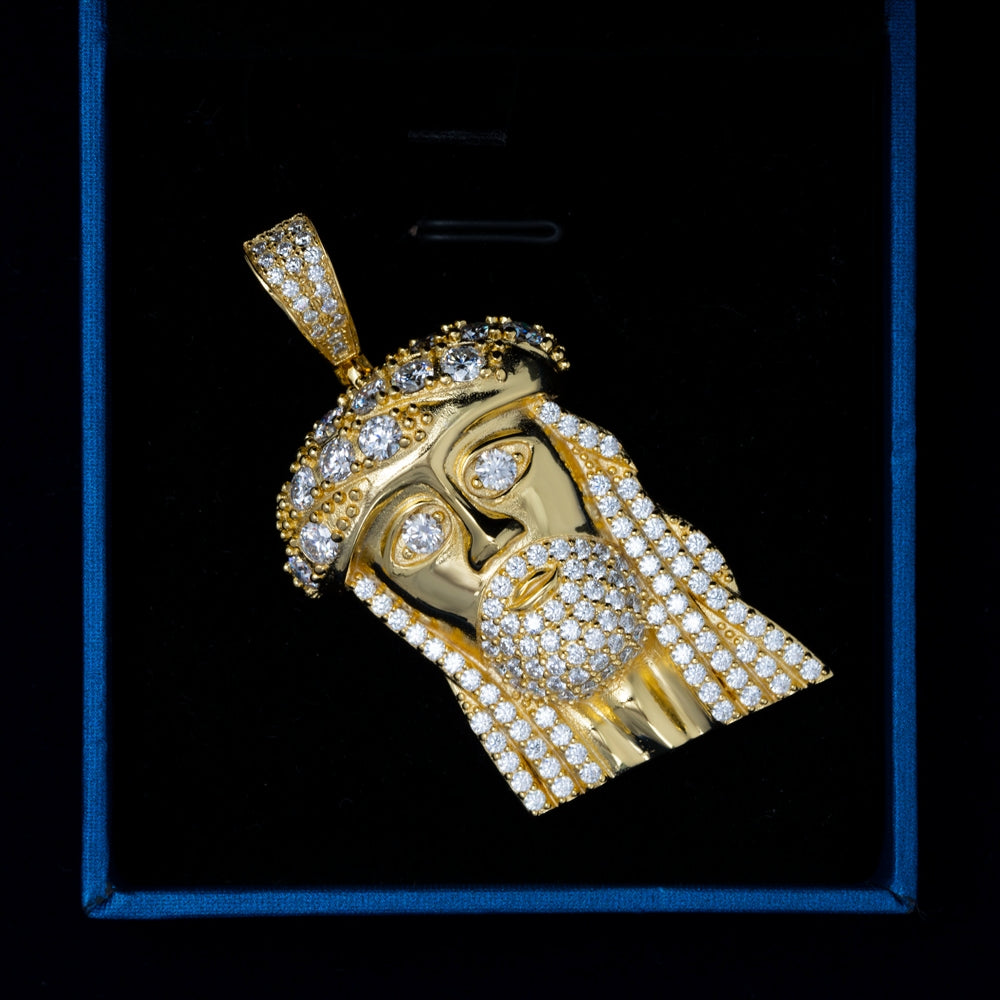 GL Hip Hop Iced Out Moissanite Diamond Jesus Pendants Image secondaire du produit