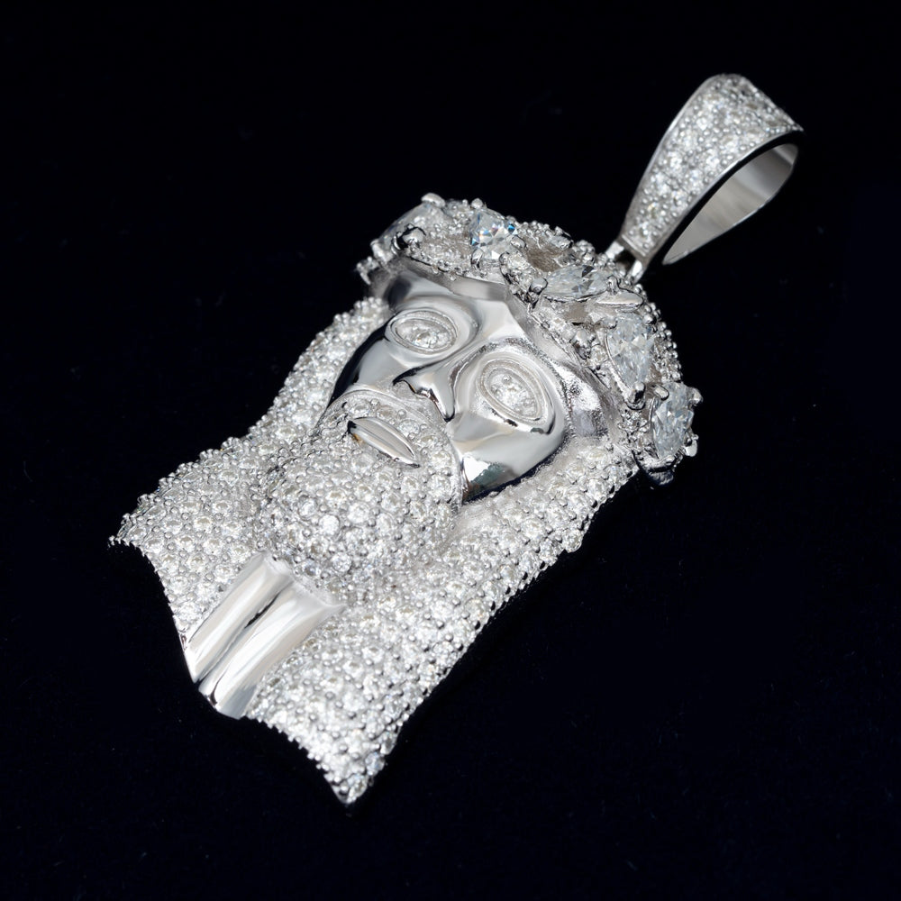 GL Hip Hop Iced Out Moissanite Diamond Jesus Pendants
