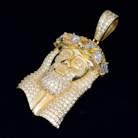 Hip Hop iced out jesus head pendants 925 moissanite diamond Pendant