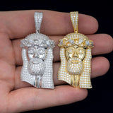 Hip Hop iced out jesus head pendants 925 moissanite diamond Pendant