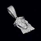 GL 18k Gold Plated Silver Miossanite Diamonds Jesus Pendant