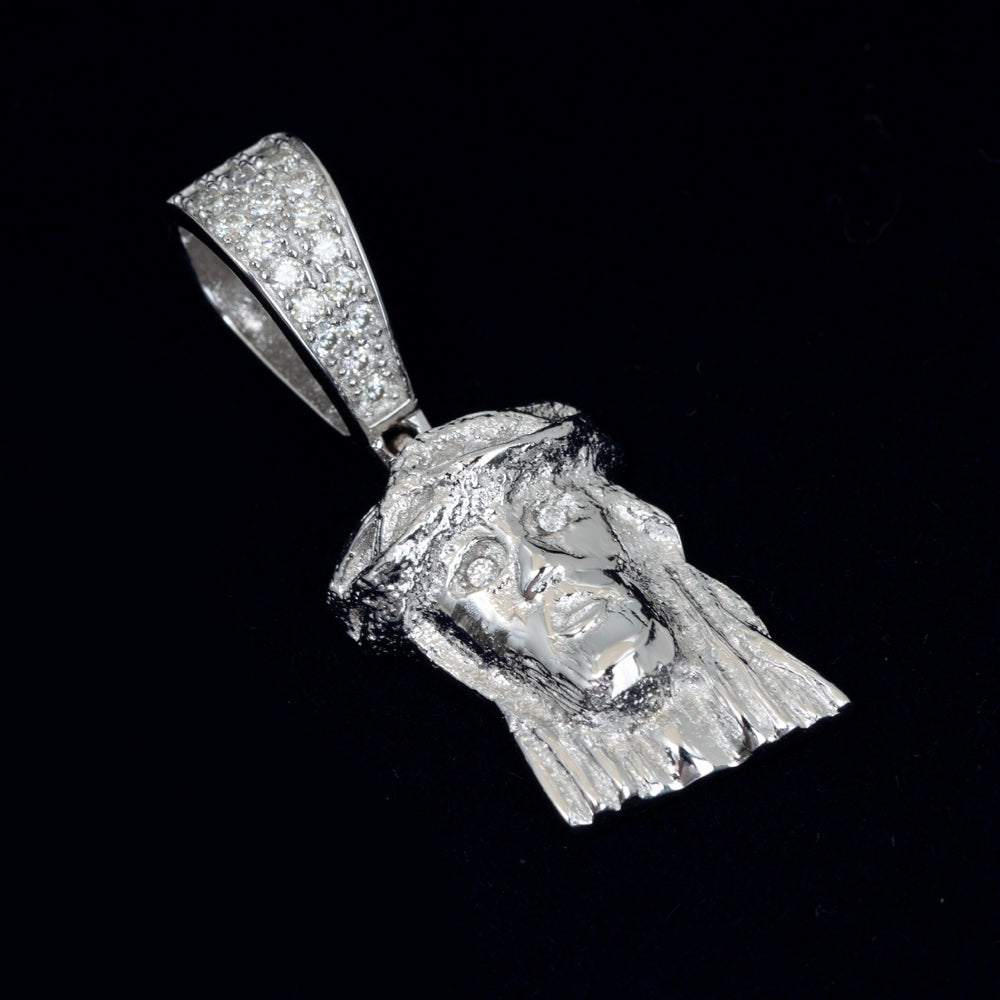 GL 18k Gold Plated Silver Miossanite Diamonds Jesus Pendant