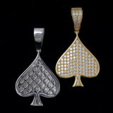 poker fully diamond pendant iced out silver chain moissanite pendant men 925 sterling silver