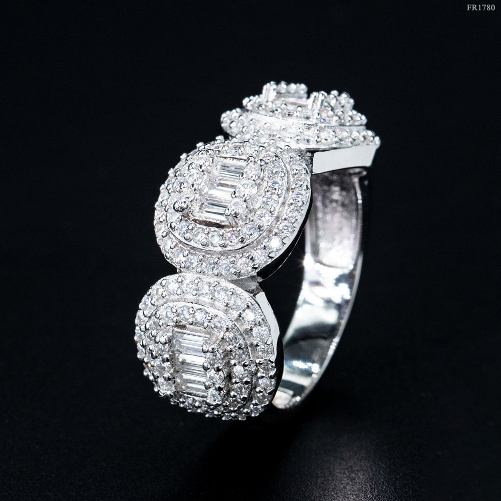 GL Fine Jewelry Iced Out Diamond Silver Hip Hop 925 Luxury Moissanite Diamond Ring Secondary image