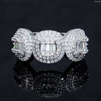 GL Fine Jewelry Iced Out Diamond Silver Hip Hop 925 Luxury Moissanite Diamond Ring