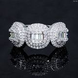 Fine Jewelry Iced Out Diamond Silver Hip Hop 925 Luxury Moissanite Diamond Ring