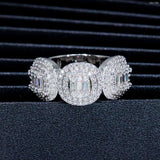 Fine Jewelry Iced Out Diamond Silver Hip Hop 925 Luxury Moissanite Diamond Ring
