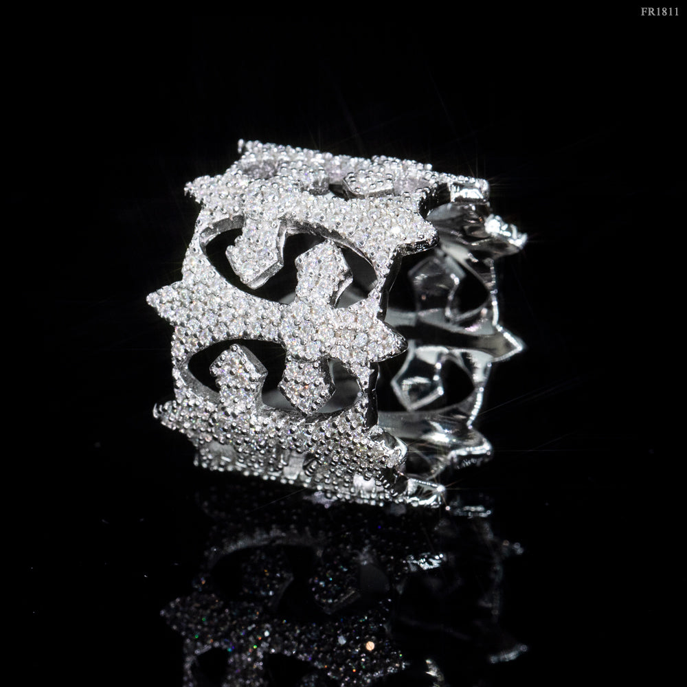 GL Hip Hop Cross VVS Moissanite Ring