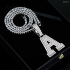GL Hip Hop jewelry Name Letter Moissanite Diamond Pendant