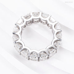 GL Classic Emerald Cut jewelry Eternity Moissanite Diamond Band Ring