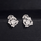 Hiphop Jewelry  925 Sterling Silver VVS Round Cut Moissanite Stud Earring