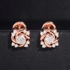 Hiphop Jewelry  925 Sterling Silver VVS Round Cut Moissanite Stud Earring