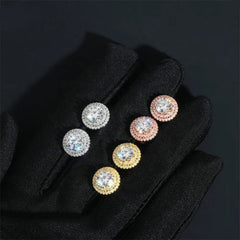 GL 925 Silver VVS Moissanite Diamond Trendy Stud Earrings