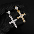 GL S925 Silver VVS Moissanite Diamond Fashion Cross Stud Earring