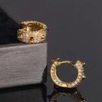GL Fashion Jewelry Luxury S925 Silver VVS Moissanite Diamond Hoop Earrings