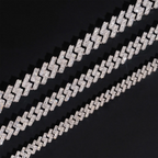 8MM 10MM 13MM S925 Silver 1 Rows VVS Moissanite Cuban Chain