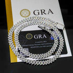 8MM 10MM 13MM S925 Silver 1 Rows VVS Moissanite Cuban Chain