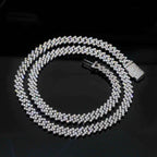 8MM 10MM 13MM S925 Silver 1 Rows VVS Moissanite Cuban Chain